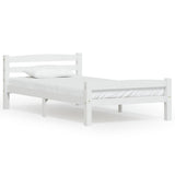 Vidaxl bedframe massief grenenhout wit 100x200 cm