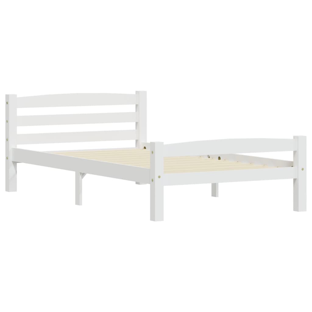 Vidaxl bedframe massief grenenhout wit 100x200 cm