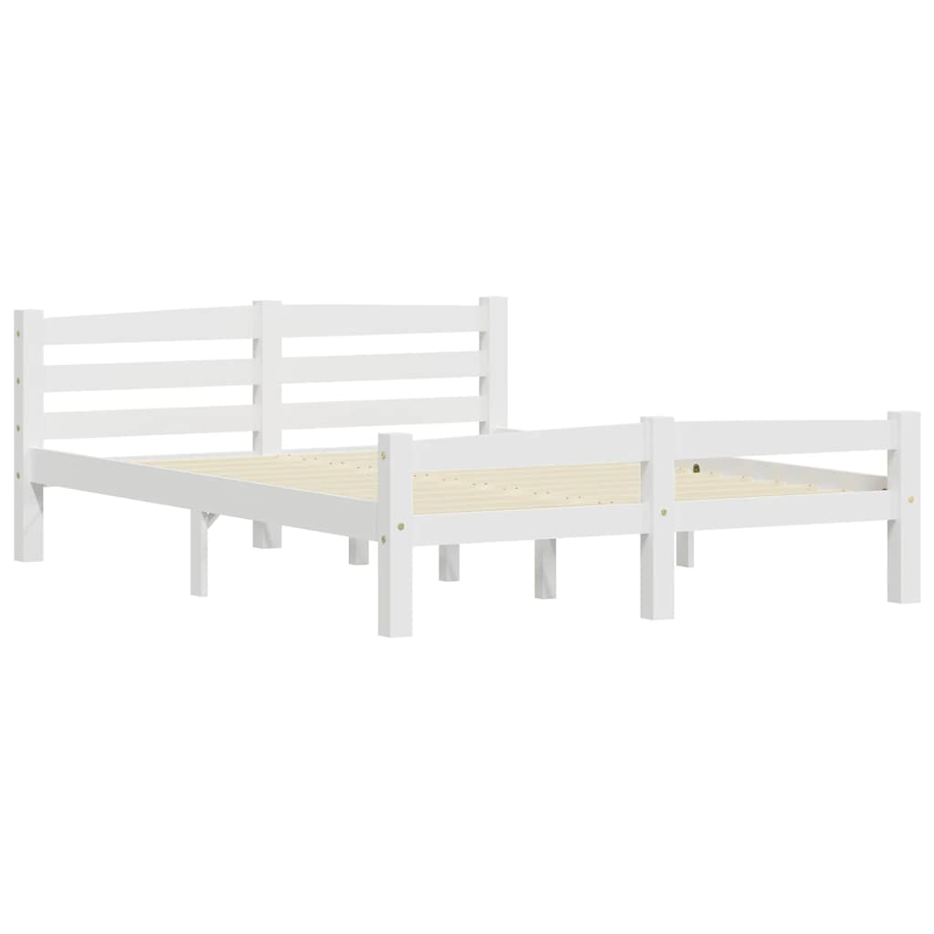 Vidaxl bedframe massief grenenhout wit 120x200 cm