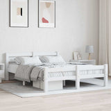 Vidaxl bedframe massief grenenhout wit 120x200 cm