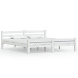 Vidaxl bedframe massief grenenhout wit 180x200 cm