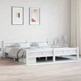 Vidaxl bedframe massief grenenhout wit 200x200 cm