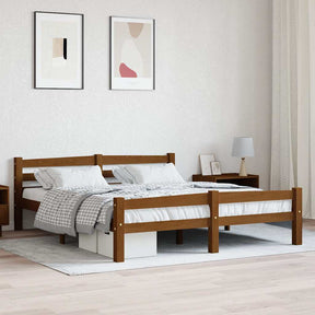 Vidaxl bedframe massief grenenhout honingbruin 160x200 cm