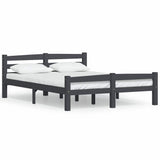 Vidaxl bedframe massief grenenhout donkergrijs 140x200 cm