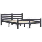 Vidaxl bedframe massief grenenhout donkergrijs 140x200 cm
