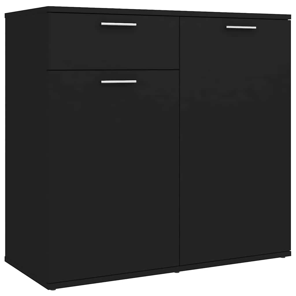 Vidaxl dressoir 80x36x75 cm bewerkt hout zwart