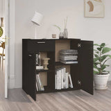 Vidaxl dressoir 80x36x75 cm bewerkt hout zwart