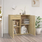 Vidaxl dressoir 80x36x75 cm bewerkt hout sonoma eikenkleurig