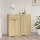 Vidaxl dressoir 80x36x75 cm bewerkt hout sonoma eikenkleurig