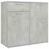 Vidaxl dressoir 80x36x75 cm bewerkt hout betongrijs