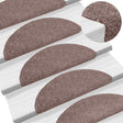 Vidaxl trapmatten zelfklevend 5 stuks 56x17x3 cm lichtbruin halfrond