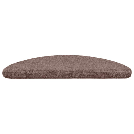 Vidaxl trapmatten zelfklevend 10 stuks 56x17x3 cm lichtbruin halfrond