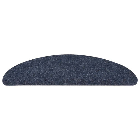Vidaxl trapmatten zelfklevend 10 stuks 56x17x3 cm blauw halfrond