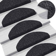 Vidaxl trapmatten zelfklevend 10 stuks 65x21x4 cm zwart halfrond groot