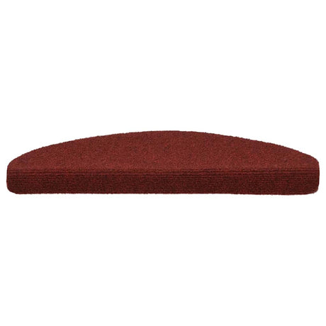 Vidaxl trapmatten zelfklevend 10 st 65x21x4 cm bordeaux rood halfrond groot