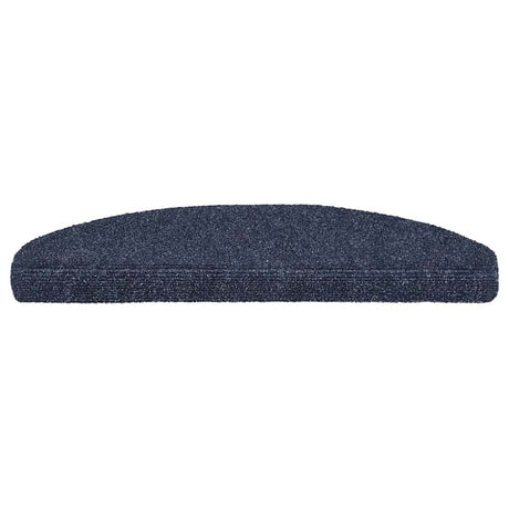 Vidaxl trapmatten zelfklevend 10 stuks 65x21x4 cm blauw halfrond groot