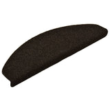 Vidaxl trapmatten zelfklevend 5 stuks 65x21x4 cm donkerbruin halfrond groot