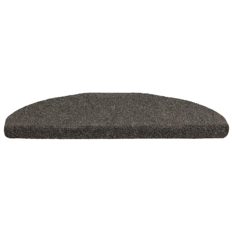 Vidaxl trapmatten zelfklevend 5 stuks 65x21x4 cm antraciet halfrond groot