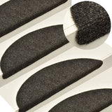 Vidaxl stair mats self -adhesive 10 pcs 65x21x4 cm Needle felt anthracite