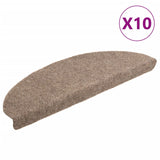 Esteras de escalera de Vidaxl autoadhesivo 10 pcs 65x21x4 cm de aguja crema de fieltro