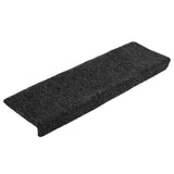 Vidaxl stair mats 10 st 65x21x4 cm needle felt black