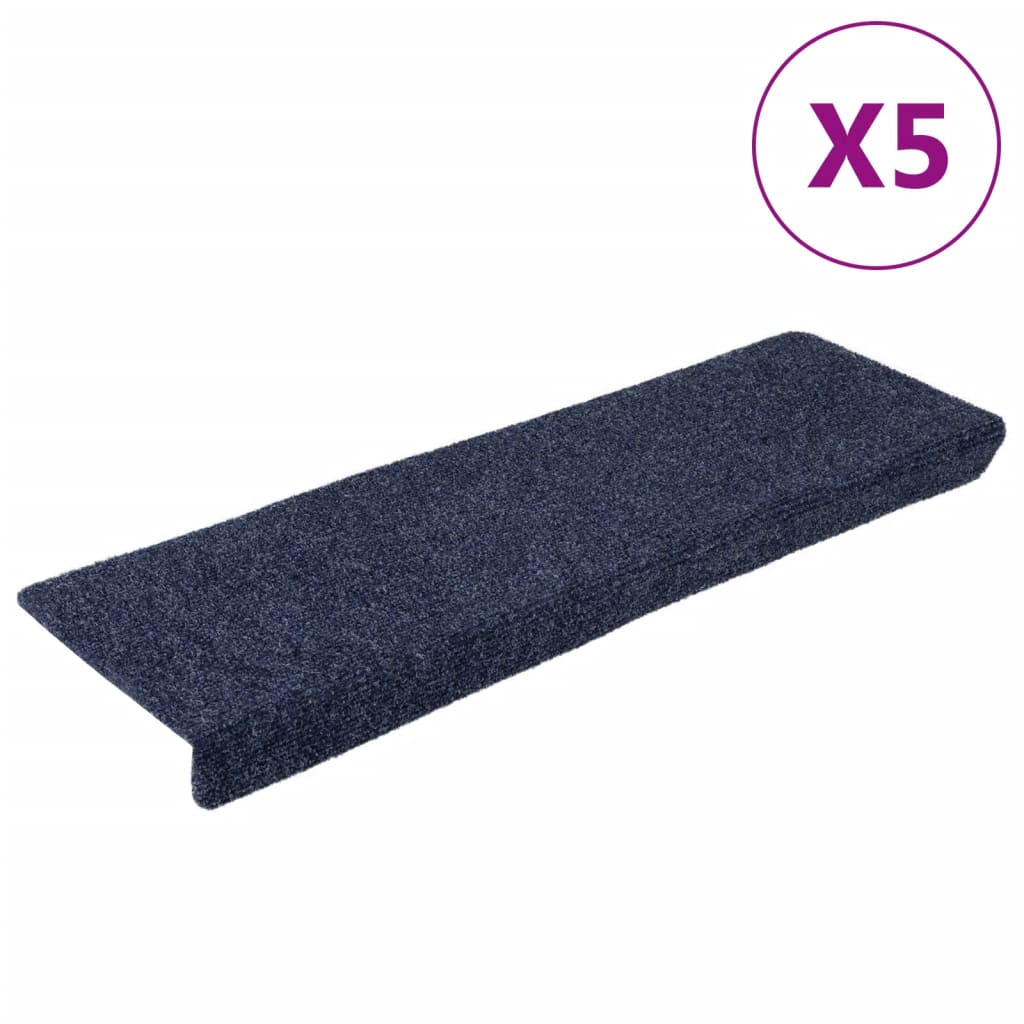 Vidaxl stair mats 5 pcs 65x21x4 cm needle felt anthracite -colored