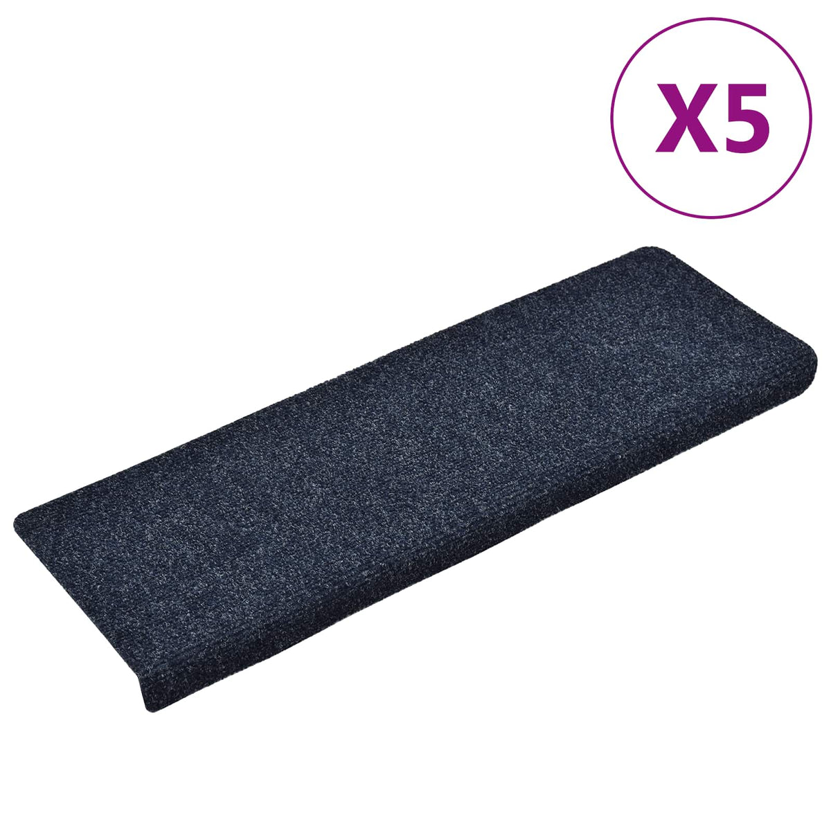 Vidaxl trapmatten zelfklevend 5 stuks 65x21x4 cm antraciet