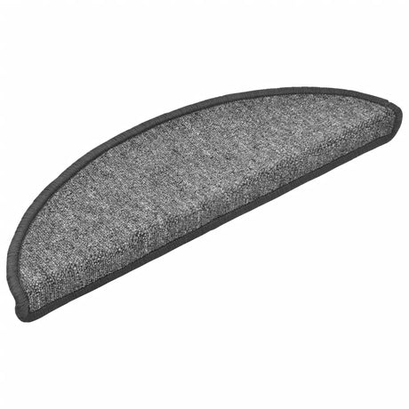 Vidaxl trapmatten 10 st 56x17x3 cm donkergrijs halfrond