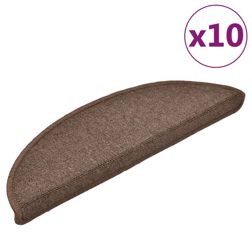 Podstavki za stopnice Vidaxl 10 St 56x17x3 cm kava rjava