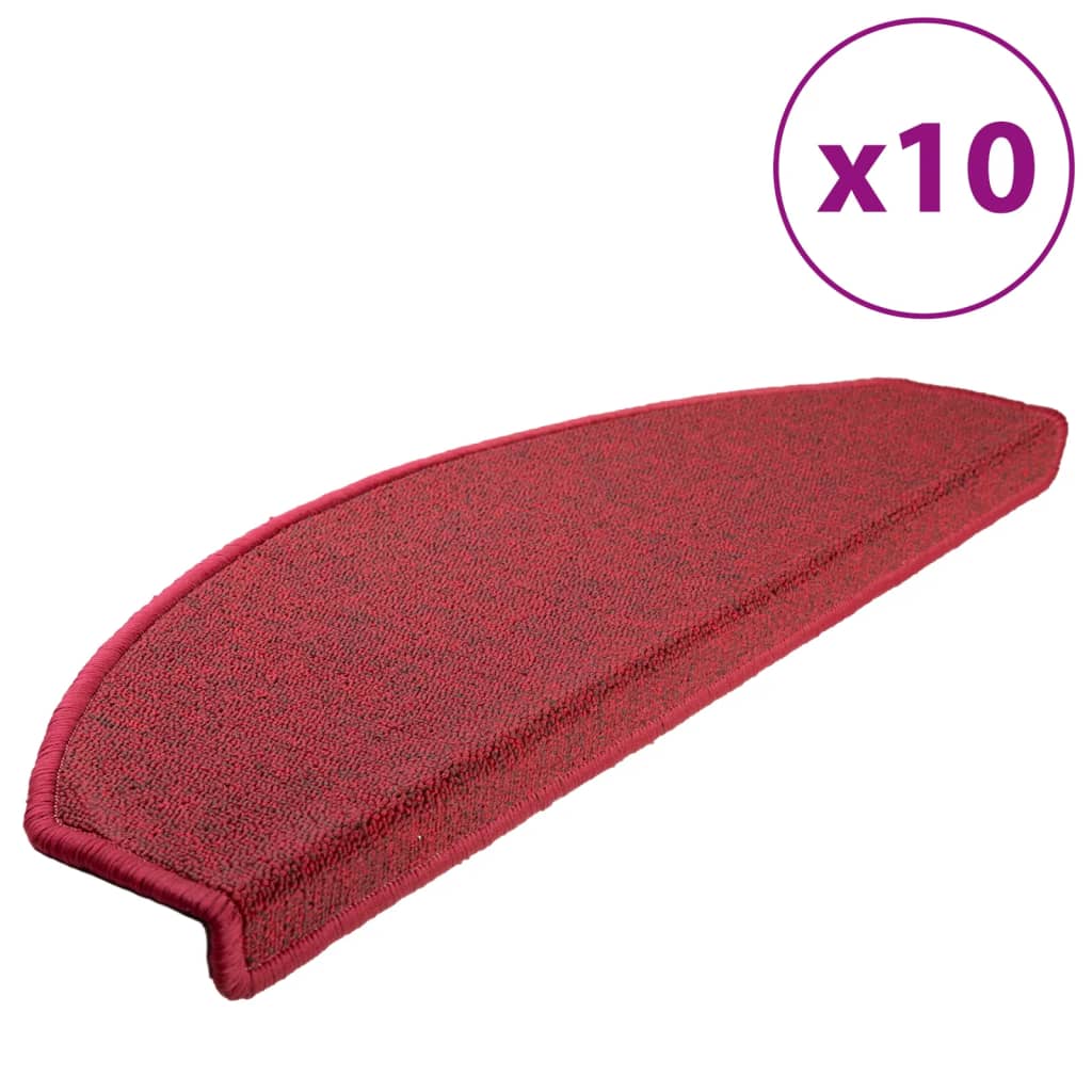 Vidaxl trapmatten 10 st 65x24x4 cm bordeauxrood