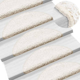 Vidaxl trapmatten 10 st 56x17x3 cm wit halfrond
