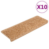 Vidaxl trapmatten 10 st 65x21x4 cm beige