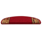 Vidaxl trapmatten zelfklevend 5 st 65x21x4 cm rood