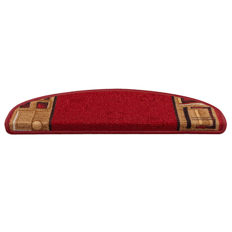 Vidaxl trapmatten zelfklevend 5 st 65x21x4 cm rood