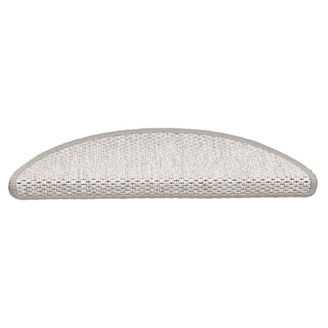 Vidaxl trapmatten zelfklevend 15 st sisal-look 56x17x3 cm platinakleur