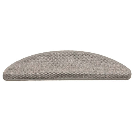 Vidaxl trapmatten zelfklevend 15 st sisal-look 56x17x3cm zilverkleurig