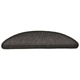 Vidaxl trapmatten zelfklevend 15st sisal-look 56x17x3cm antracietkleur