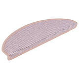 Vidaxl trapmatten zelfklevend 15 st sisal-look 56x17x3 cm roze