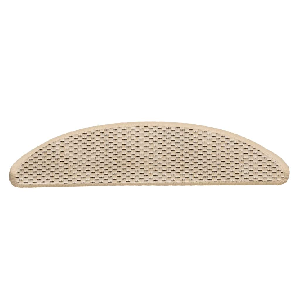 Vidaxl trapmatten zelfklevend 15 st sisal-look 56x17x3 cm berber