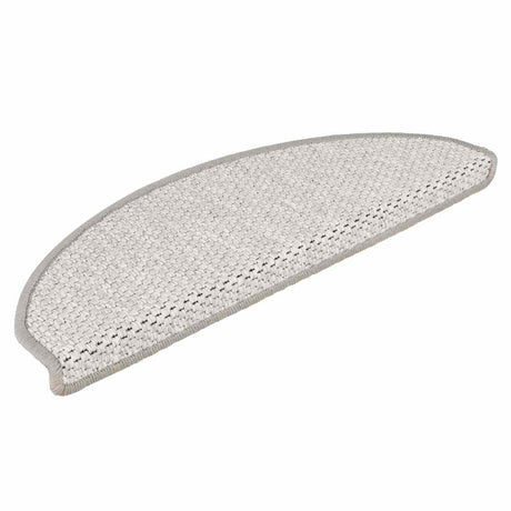 Vidaxl trapmatten zelfklevend 15 st sisal-look 65x21x4 cm platinakleur