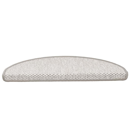 Vidaxl trapmatten zelfklevend 15 st sisal-look 65x21x4 cm platinakleur