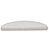 Vidaxl trapmatten zelfklevend 15 st sisal-look 65x21x4 cm platinakleur