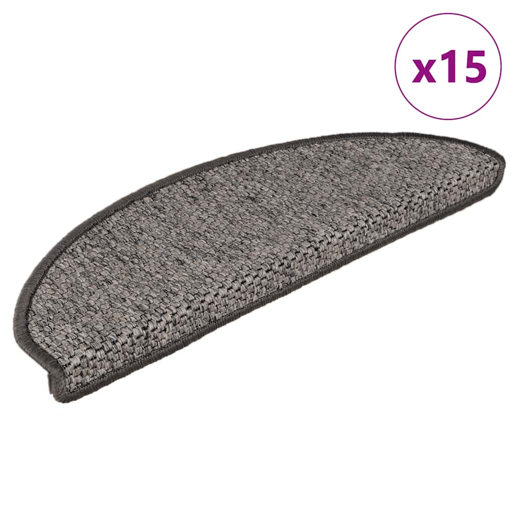 Vidaxl tappetini per autoadesivi 15 St sisal Look 65x21x4 cm beige marrone