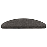 Vidaxl trapmatten zelfklevend 15st sisal-look 65x21x4cm antracietkleur