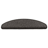Vidaxl trapmatten zelfklevend 15st sisal-look 65x21x4cm antracietkleur