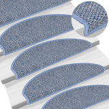 Vidaxl Stair Mats Selflesive 15 St Sisal Look 65x21x4 cm modra