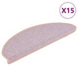 VidaXL stair mats Self-adhesive 15 st sisal look 65x21x4 cm pink