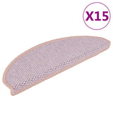 Vidaxl trapmatten zelfklevend 15 st sisal-look 65x21x4 cm roze