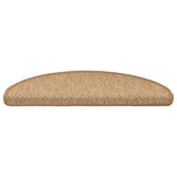 Vidaxl tappetini per scale autoadesiva 15 st sisal look 65x21x4 cm sisal colorato