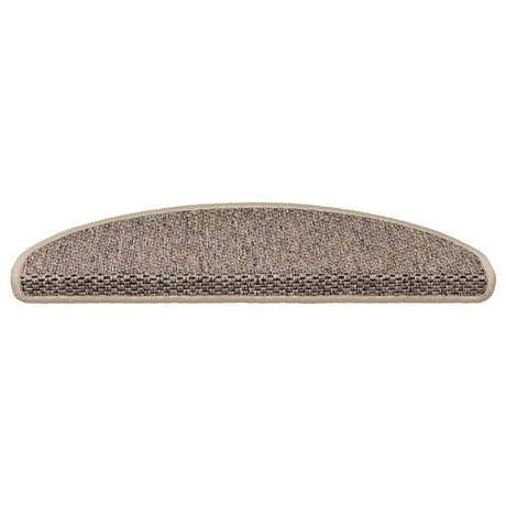 Vidaxl trapmatten zelfklevend 15 st sisal-look 65x21x4 cm donkerbeige